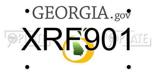 XRF901 Georgia License Plate