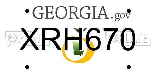 XRH670 Georgia License Plate