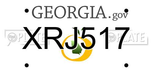 XRJ517 Georgia License Plate