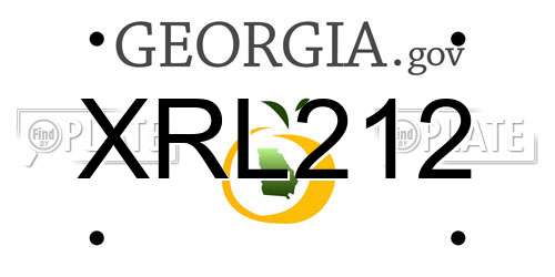 XRL212 Georgia License Plate