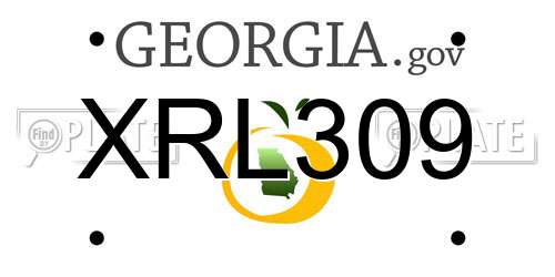 XRL309 Georgia License Plate
