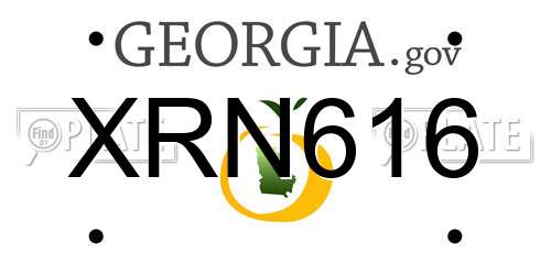XRN616 Georgia License Plate