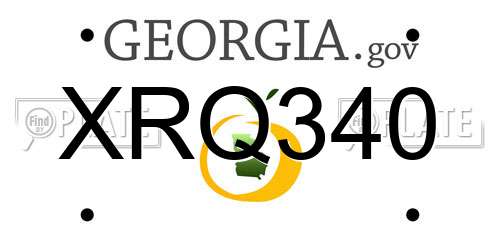 XRQ340 Georgia License Plate