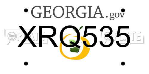 XRQ535 Georgia License Plate