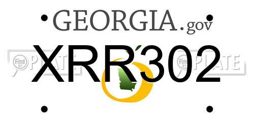 XRR302 Georgia License Plate