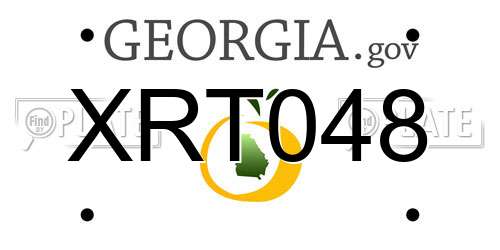 XRT048 Georgia License Plate