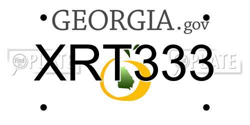 XRT333 Georgia License Plate