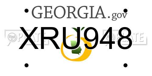 XRU948 Georgia License Plate