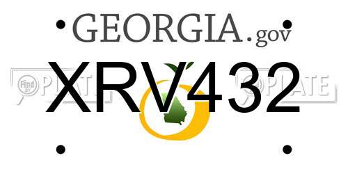 XRV432 Georgia License Plate