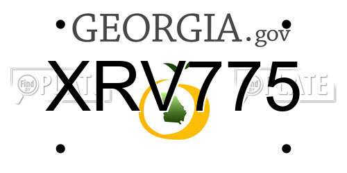 XRV775 Georgia License Plate