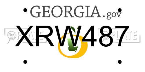 XRW487 Georgia License Plate