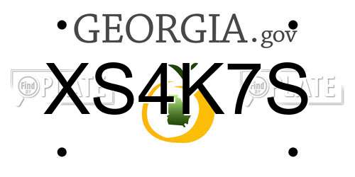 XS4K7S Georgia License Plate