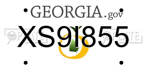 XS9I855 Georgia License Plate