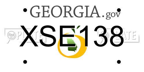 XSE138 Georgia License Plate