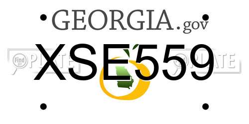 XSE559 Georgia License Plate