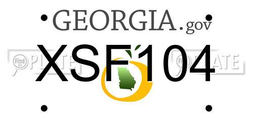 XSF104 Georgia License Plate
