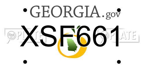 XSF661 Georgia License Plate