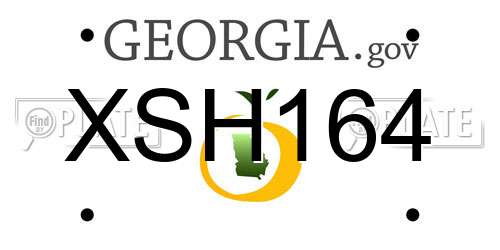 XSH164 Georgia License Plate