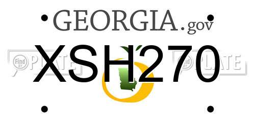 XSH270 Georgia License Plate