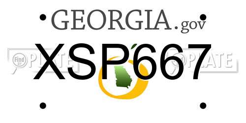 XSP667 Georgia License Plate