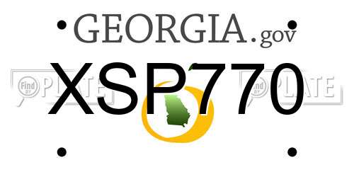 XSP770 Georgia License Plate
