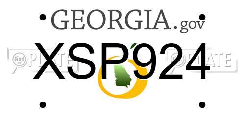 XSP924 Georgia License Plate