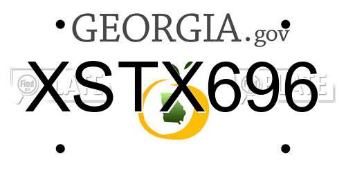 XSTX696 Georgia License Plate