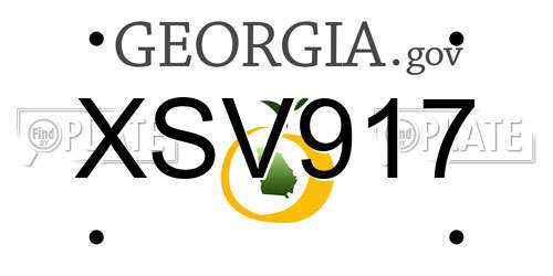 XSV917 Georgia License Plate