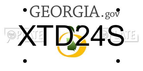 XTD24S Georgia License Plate
