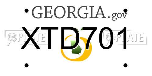 XTD701 Georgia License Plate