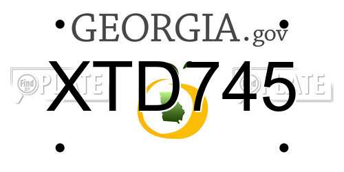 XTD745 Georgia License Plate