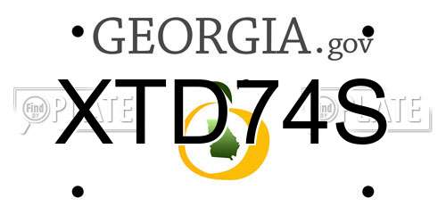 XTD74S Georgia License Plate