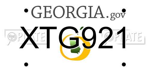 XTG921 Georgia License Plate