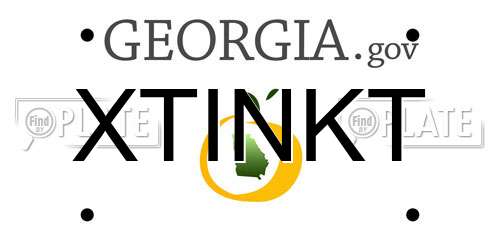 XTINKT Georgia License Plate