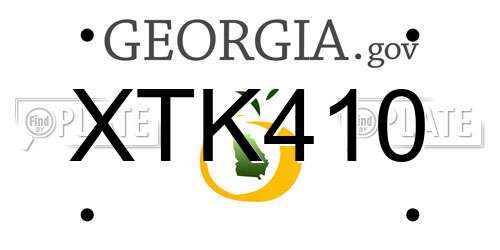 XTK410 Georgia License Plate