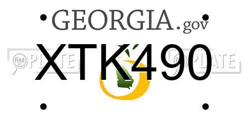 XTK490 Georgia License Plate
