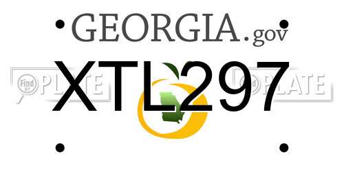 XTL297 Georgia License Plate