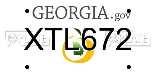 XTL672 Georgia License Plate