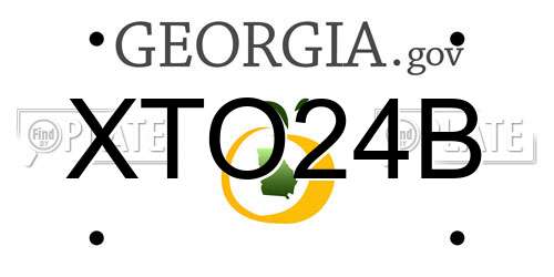 XTO24B Georgia License Plate