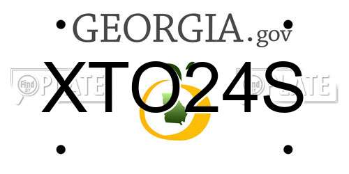XTO24S Georgia License Plate