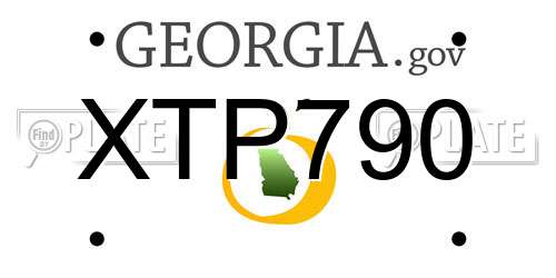 XTP790 Georgia License Plate