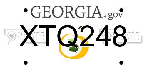 XTQ248 Georgia License Plate