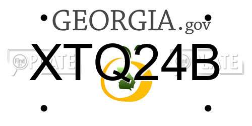 XTQ24B Georgia License Plate
