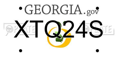 XTQ24S Georgia License Plate