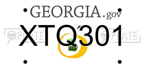XTQ301 Georgia License Plate