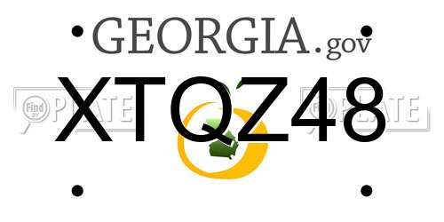 XTQZ48 Georgia License Plate