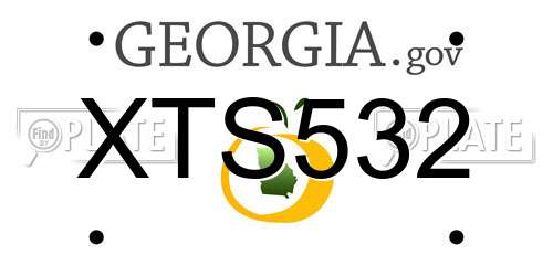 XTS532 Georgia License Plate