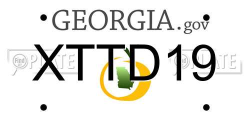 XTTD19 Georgia License Plate