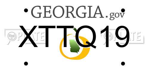 XTTQ19 Georgia License Plate