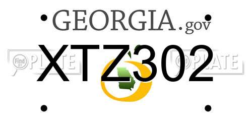XTZ302 Georgia License Plate